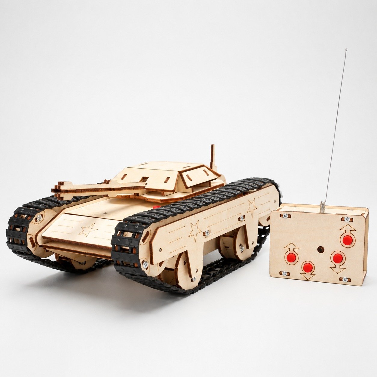 DIY Wooden RC Tank Model Kit | 3D Puzzle STEM Science & Electronics Building Toy